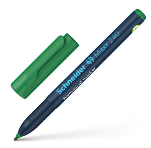 Permanenta marķieris SCHNEIDER Maxx 240, 1-2mm, zaļš