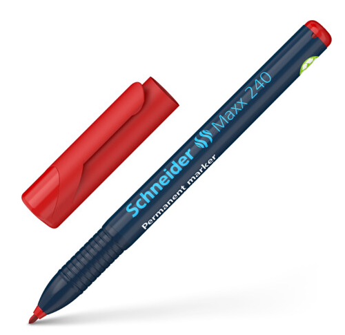 Permanenta marķieris SCHNEIDER Maxx 240, 1-2mm, sarkans
