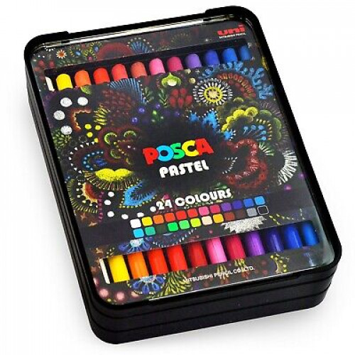 Vaska pastelis UNI Posca KPA-100 24 krāsas