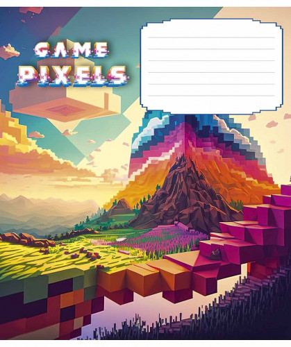 Burtnīca 12lp 170*203mm 60g/m2 # "Pixels" 3273
