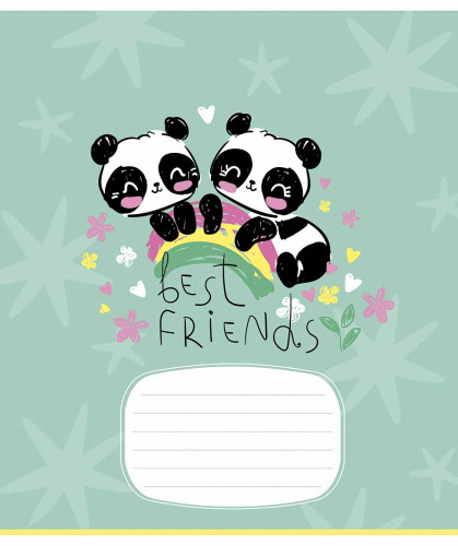 Burtnīca 12lp 170*203mm 60g/m2 //  UV laka ''Friends'' 3118
