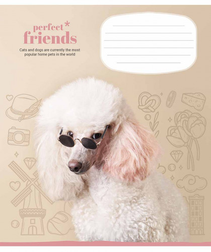 Burtnīca 18lp 170*203mm 60g/m2 = ''Perfect friends'' 3250