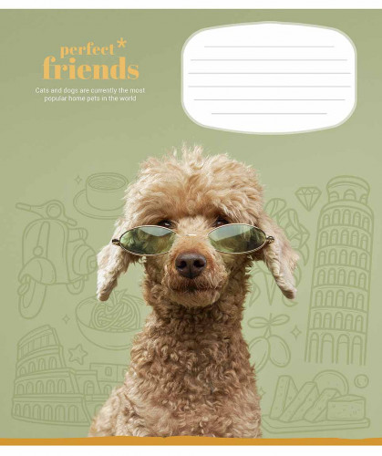 Burtnīca 18lp 170*203mm 60g/m2 = ''Perfect friends'' 3250