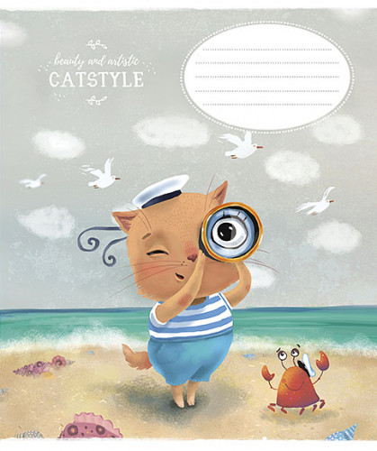 Burtnīca 18lp 170*203mm 60g/m2 = ''Catstyle'' 2499