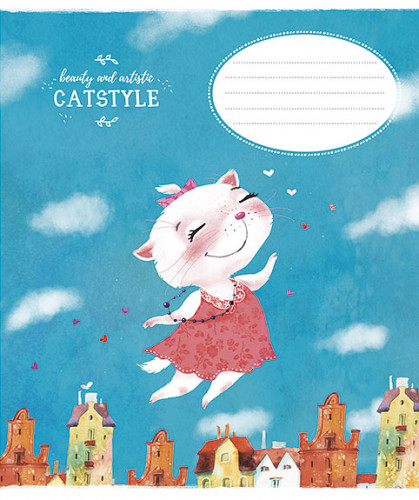 Burtnīca 18lp 170*203mm 60g/m2 = ''Catstyle'' 2499