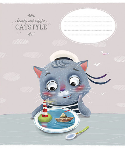 Burtnīca 18lp 170*203mm 60g/m2 = ''Catstyle'' 2499