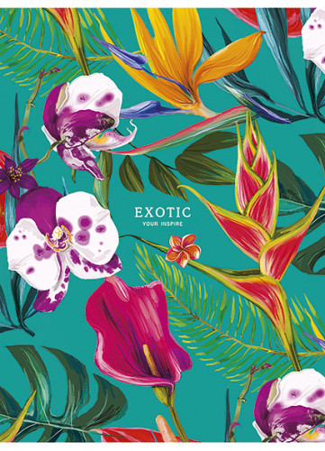 Klade mīksts vāks A5 40lp # ''Exotic'' 00539