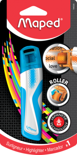 Teksta marķieris MAPED Roller blisterī, zils  !