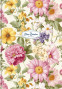 Klade elastīgs vāks A4 80lp # matēts lamināts ''Blue garden'' 07013