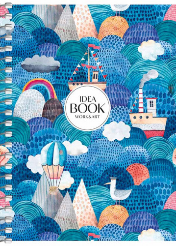 Piezīmju bloks ar sānu spirāli A6 80lp # ''Idea book'' 6111