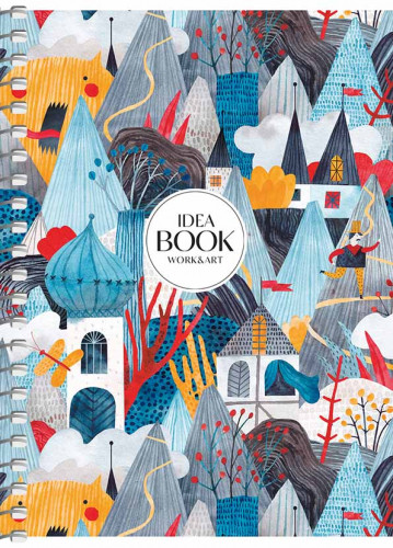 Piezīmju bloks ar sānu spirāli A6 80lp # ''Idea book'' 6111