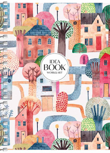 Piezīmju bloks ar sānu spirāli A6 80lp # ''Idea book'' 6111