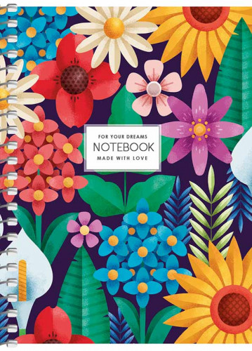 Piezīmju bloks ar sānu spirāli A6 80lp # ''Idea book'' 6111