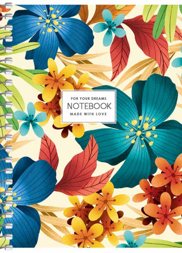 Piezīmju bloks ar sānu spirāli A6 80lp # ''Idea book'' 6111