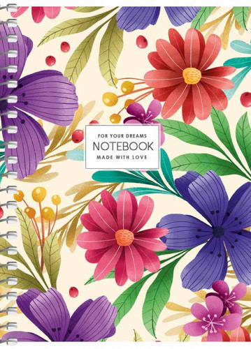Piezīmju bloks ar sānu spirāli A6 80lp # ''Idea book'' 6111