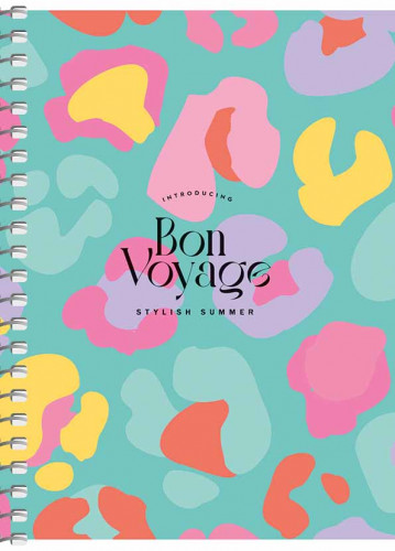 Piezīmju bloks ar sānu spirāli A6 80lp # 'Bon voyage'' 6112