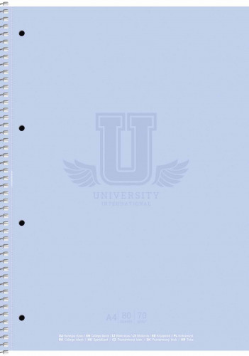 Koledžbloks A4 80lp # mīksts vāks ''University'' 06524