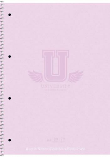 Koledžbloks A4 80lp # mīksts vāks ''University'' 06524