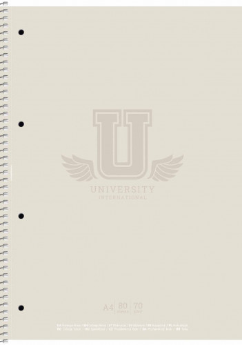 Koledžbloks A4 80lp # mīksts vāks ''University'' 06524