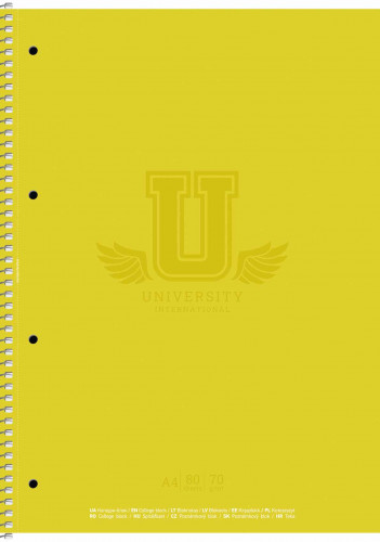 Koledžbloks A4 80lp # mīksts vāks ''University'' 06526