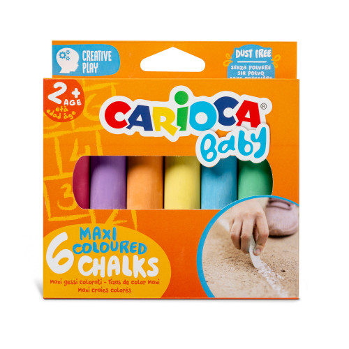 Asfalta krītiņi CARIOCA Baby 6 krāsas