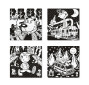 Izkrāsojamās 4 bildes CARIOCA Velvet Artwork, Cento Canesio "Graffiti"