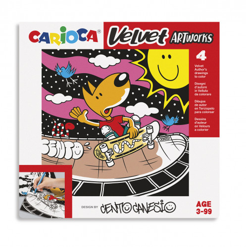 Izkrāsojamās 4 bildes CARIOCA Velvet Artwork, Cento Canesio "Sport"
