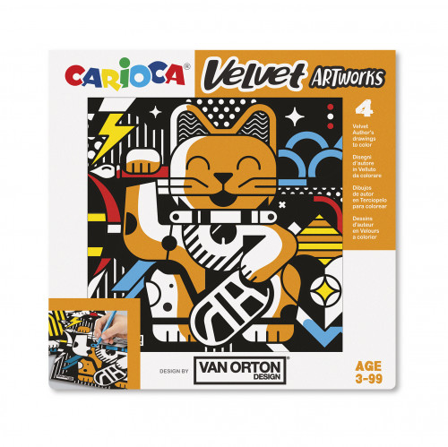 Izkrāsojamās 4 bildes CARIOCA Velvet Artwork, Van Orton "Art"