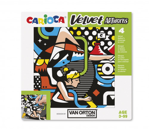 Izkrāsojamās 4 bildes CARIOCA Velvet Artwork, Van Orton "Street"