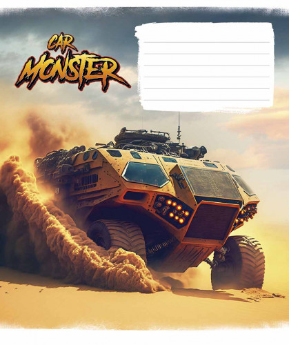 Burtnīca 12lp 170*203mm 60g/m2 # ''Car monster'' 3243