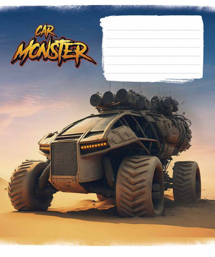 Burtnīca 12lp 170*203mm 60g/m2 # ''Car monster'' 3243