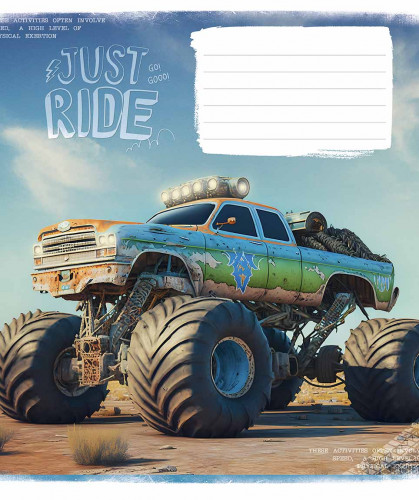 Burtnīca 12lp 170*203mm 60g/m2 = ''Just ride" 3287