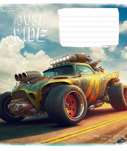 Burtnīca 12lp 170*203mm 60g/m2 = ''Just ride" 3287