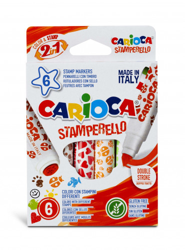 Flomāsteri CARIOCA Stamperello 6 krāsas