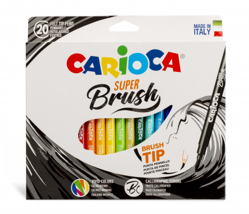 Flomāsteri CARIOCA Super Brush 20 krāsas