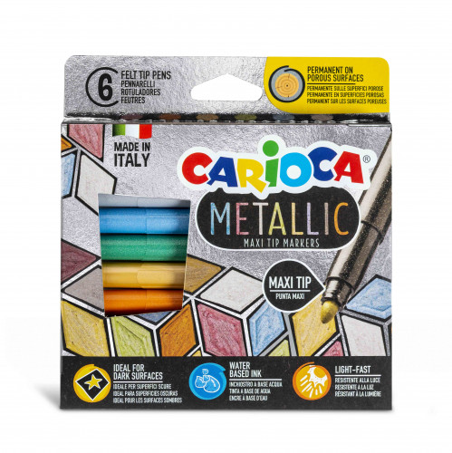 Flomāsteri CARIOCA  Metallic Maxi 6 krāsas