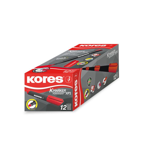 Permanenta marķieris KORES K-Marker PM 3mm sarkans