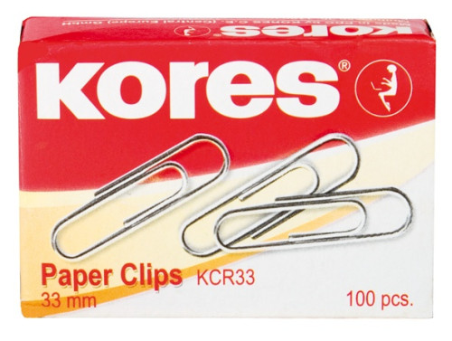 Saspraudes KORES 33mm 100gab. apaļas, plakanas