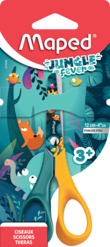 Šķēres MAPED Vivo "Jungle Fever" 12cm, kartona blisterī