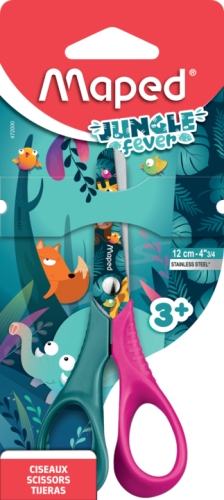 Šķēres MAPED Vivo "Jungle Fever" 12cm, kartona blisterī