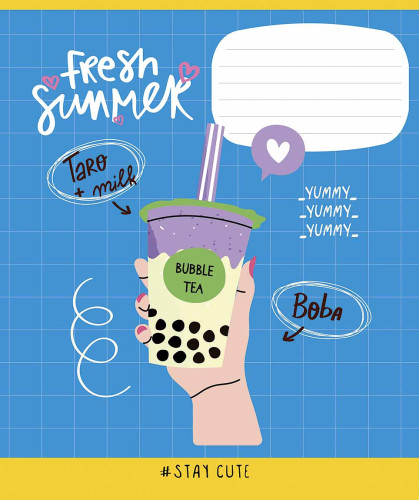 Burtnīca 18lp 170*203mm 60g/m2 = ''Fresh summer'' 3412