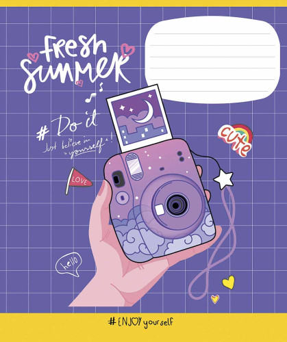 Burtnīca 18lp 170*203mm 60g/m2 = ''Fresh summer'' 3412