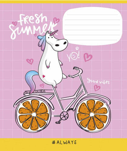 Burtnīca 18lp 170*203mm 60g/m2 = ''Fresh summer'' 3412