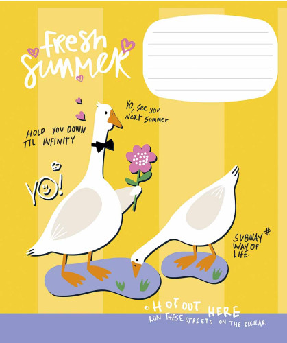 Burtnīca 18lp 170*203mm 60g/m2 = ''Fresh summer'' 3412