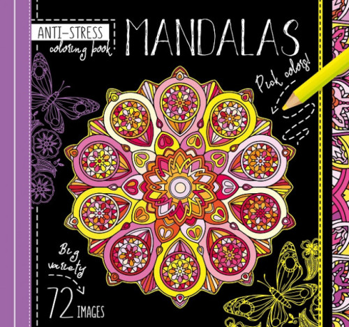 Krāsojamā grāmata FRESH Soft-touch vāks + Gliter, 200*200mm, 36lp 'Mandalas'' (dizains 19174)