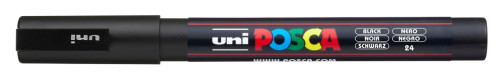 Marķieris ūdens bāzes UNI Posca PC-3M melns (24)