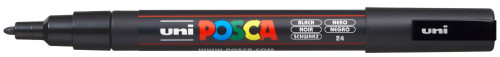 Marķieris ūdens bāzes UNI Posca PC-3M melns (24)
