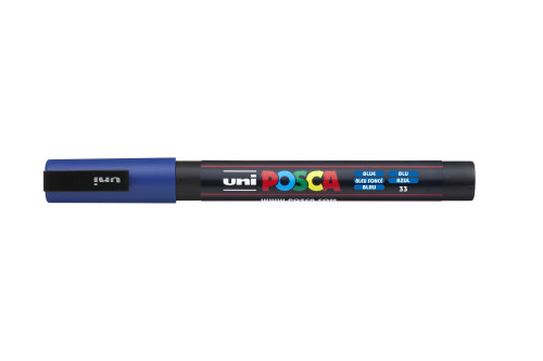 Marķieris ūdens bāzes UNI Posca PC-3M zils (33)
