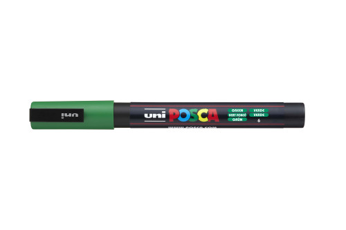 Marķieris ūdens bāzes UNI Posca PC-3M zaļš (6)