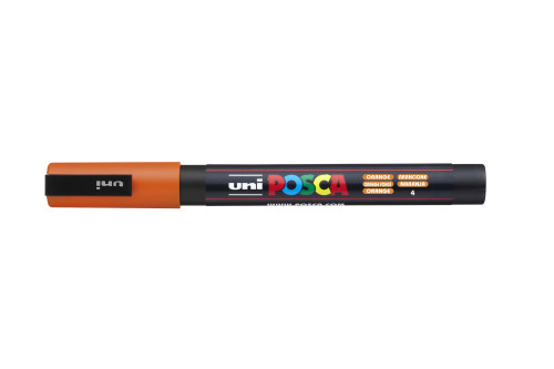 Marķieris ūdens bāzes UNI Posca PC-3M oranžs (4)